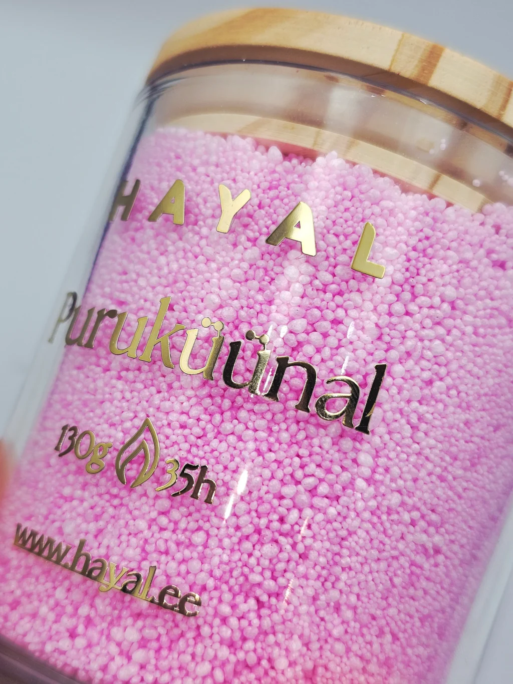 puruküünal klaasis Fuktsia Värviline puruküünal klaasis. Kingitus, meene