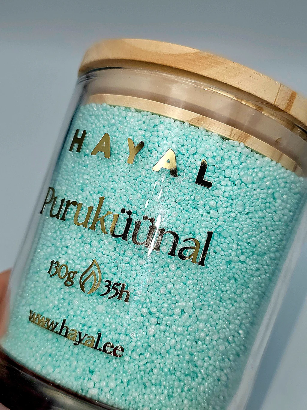 puruküünal klaasis 130 g - 35h põleb puruküünal klaasis beebi roheline