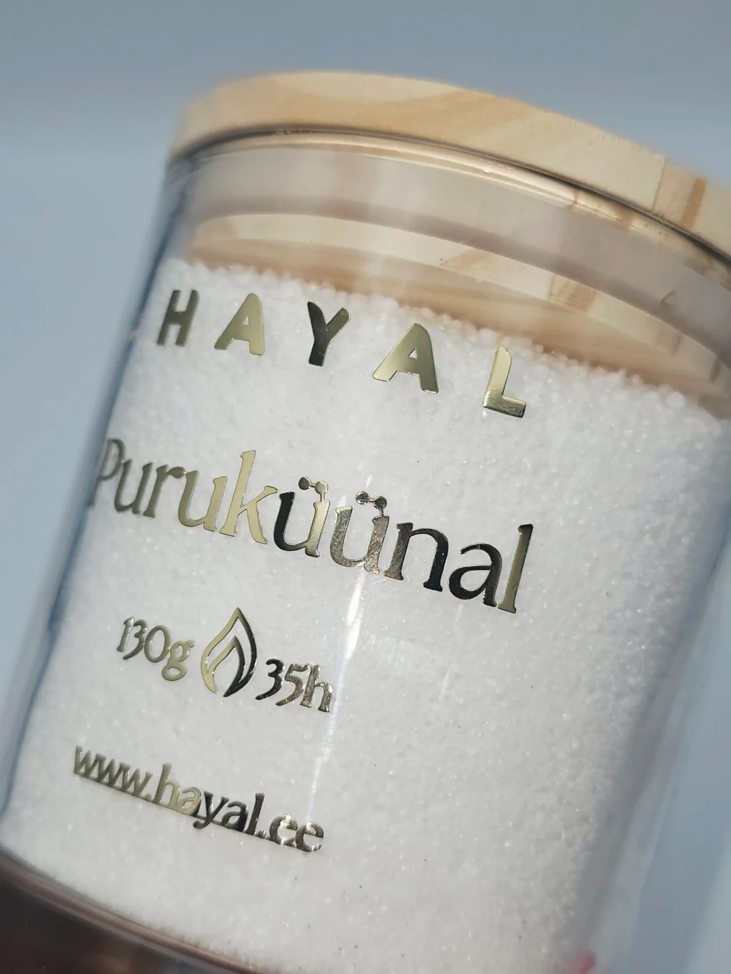 puruküünal klaasis Valge Looduslik küünal klaasis, Valge ja lõhnatu