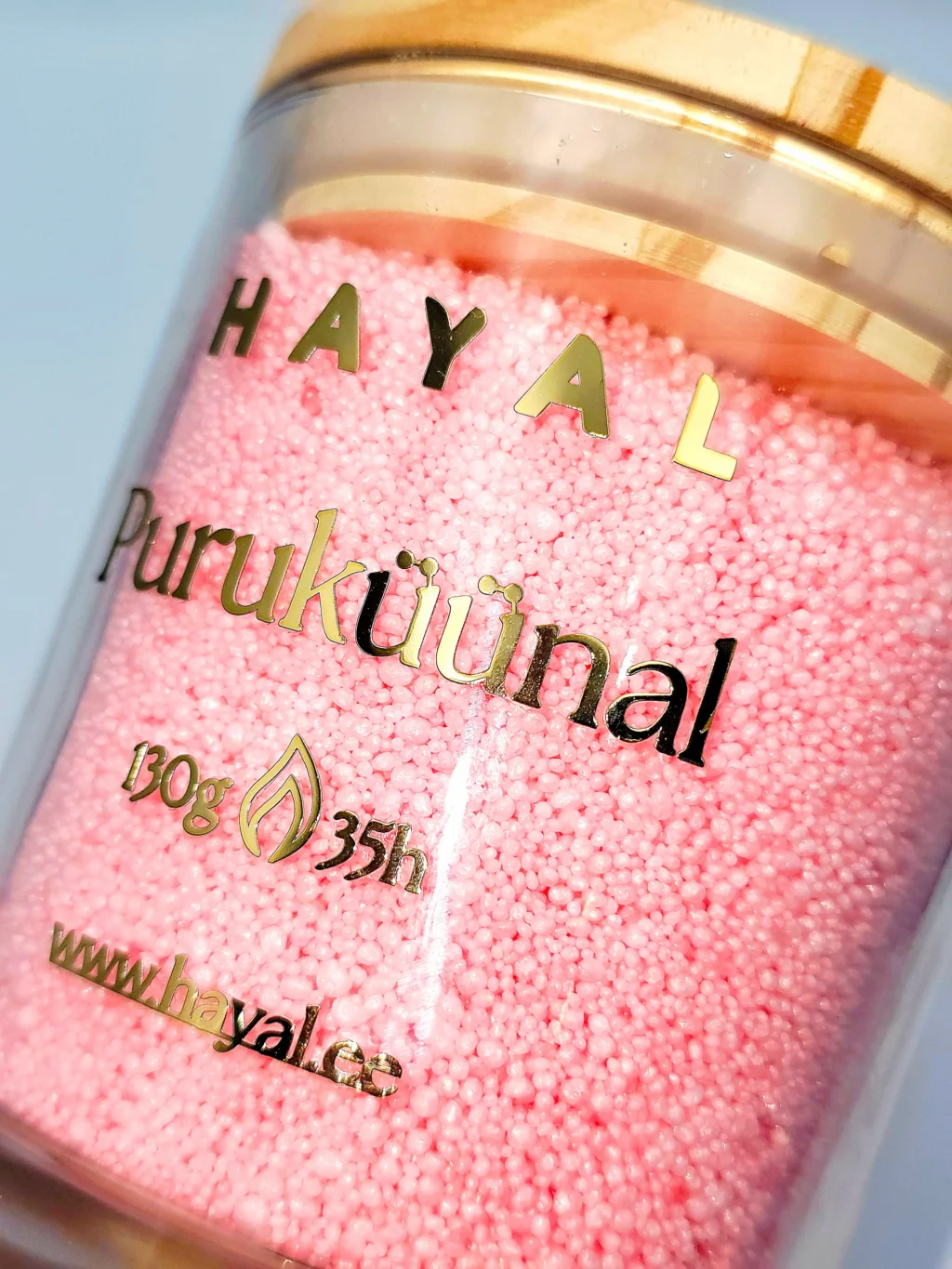 puruküünal klaasis roosa 130g-35h puruküünal klaasis Tume roosa