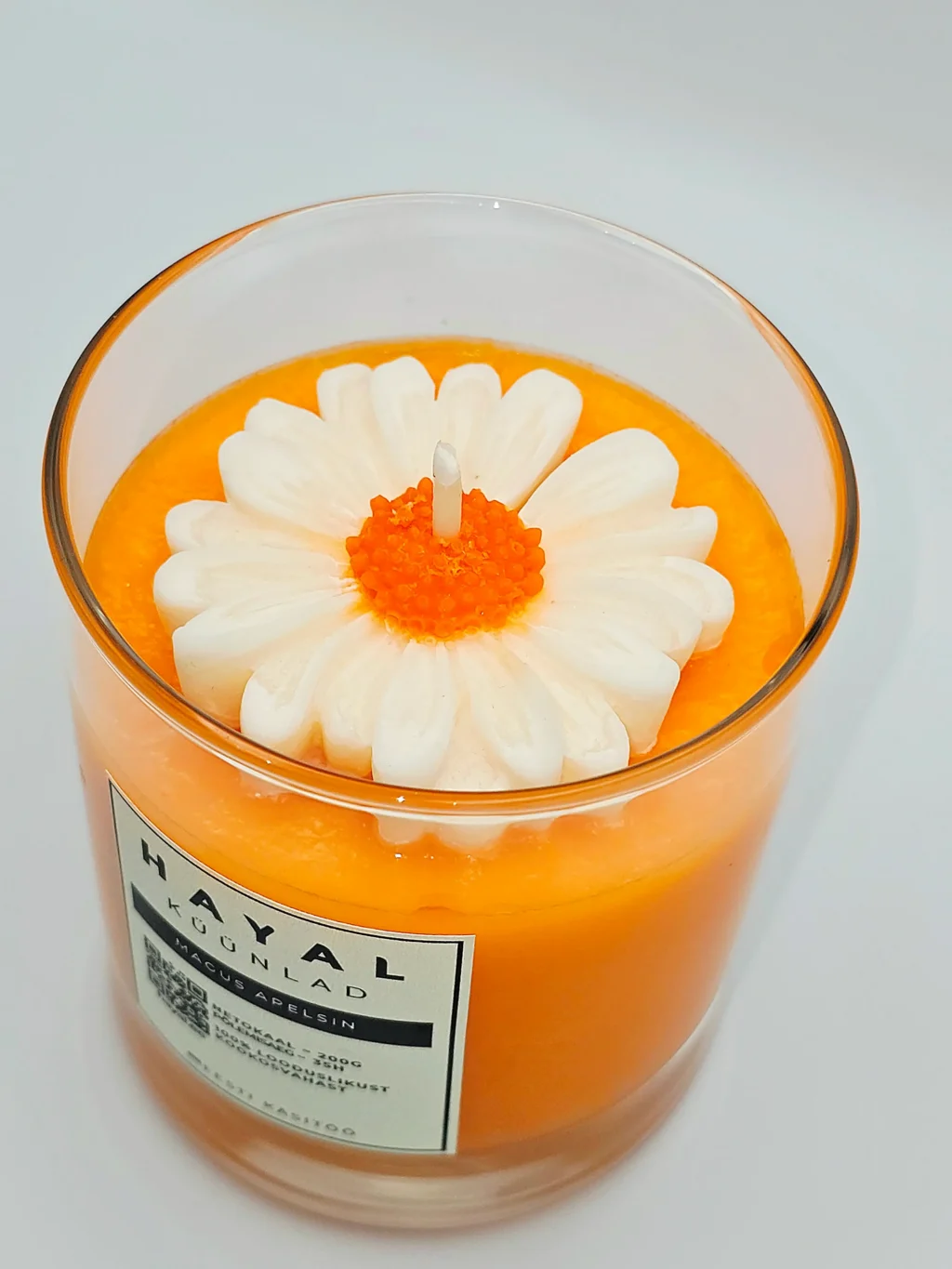 kookosküünal Magus Apelsin Kookosvahast küünal, magusa apelsini aroomiga