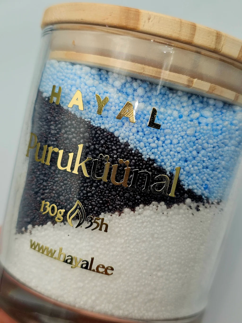 eesti värvides puruküünal “vabaduse leek” eesti värvides pulberküünal “vabaduse leek”