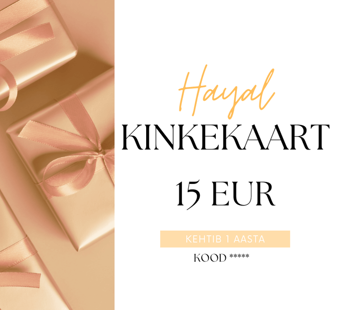 Kinkekaart 15 Kinkekaart 15 eur, Hayal Küünlad