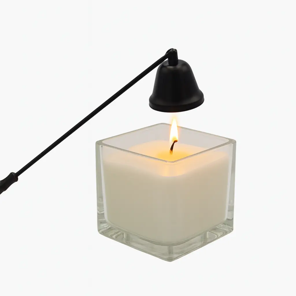 Küünla kustutaja ja küünal, must värv küünal ja küünlaleegi kustutaja, musta värvi