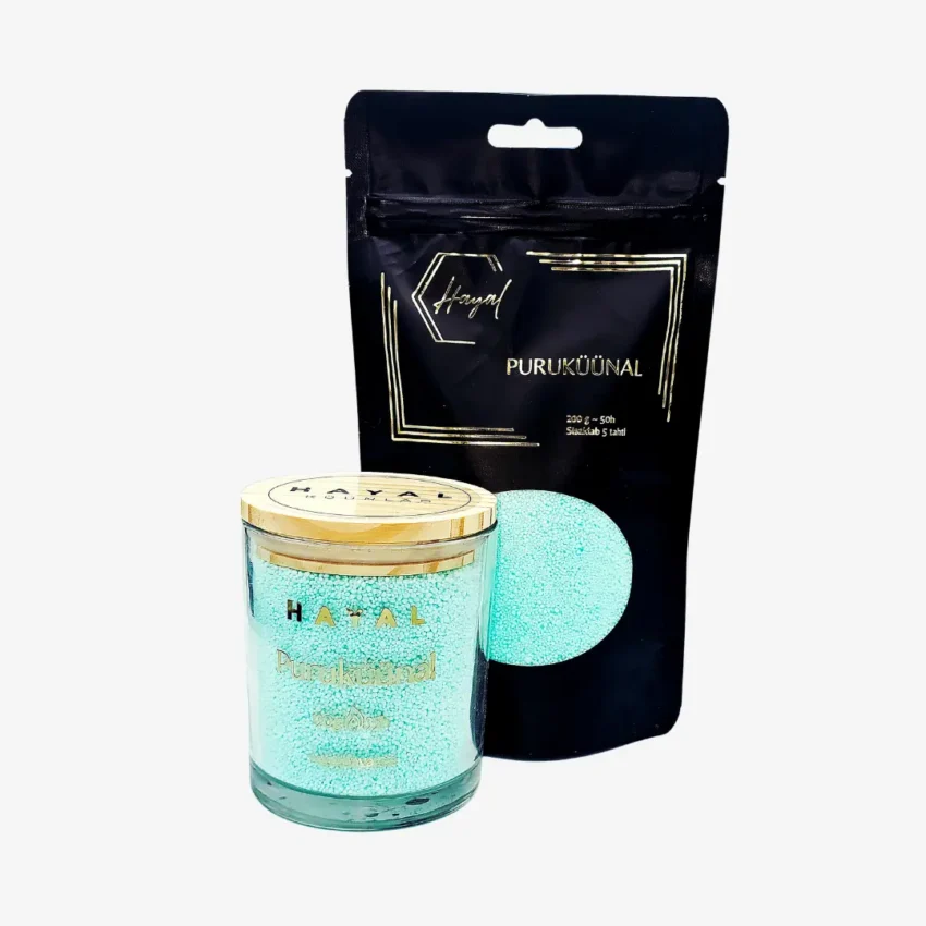 puruküünal klaasis + 200g täitepakk Beebi Roheline puruküünal klaasis + 200g täitepakk Beebi Roheline