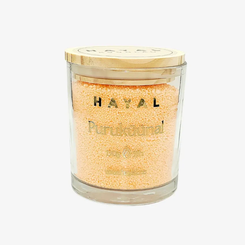 puruküünal klaasisMandariini oranz puruküünal klaasis. Looduslik ja lõhnatu