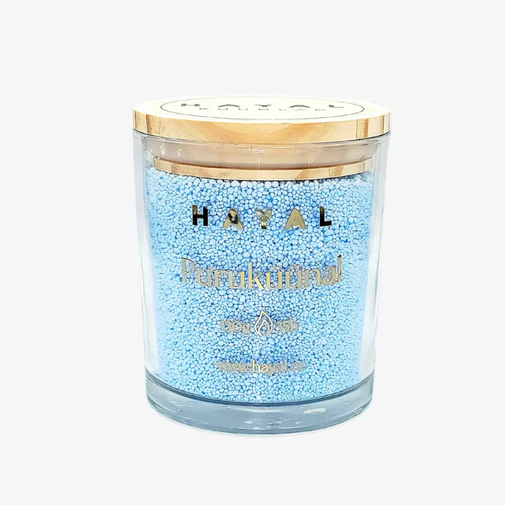 puruküünal klaasis 130g-35h puruküünal klaasis Sinine. Kingitus, kodune interjöör