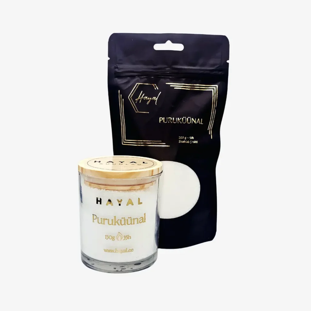 puruküünal klaasis + 200g täitepakk soe roosa puruküünal klaasis + 200g täitepakk soe roosa