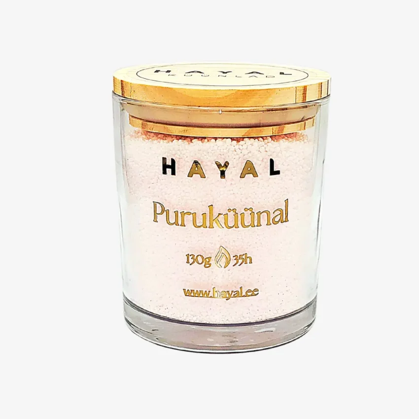 puruküünal klaasis soe roosa värviline puruküünal klaasis soe roosa