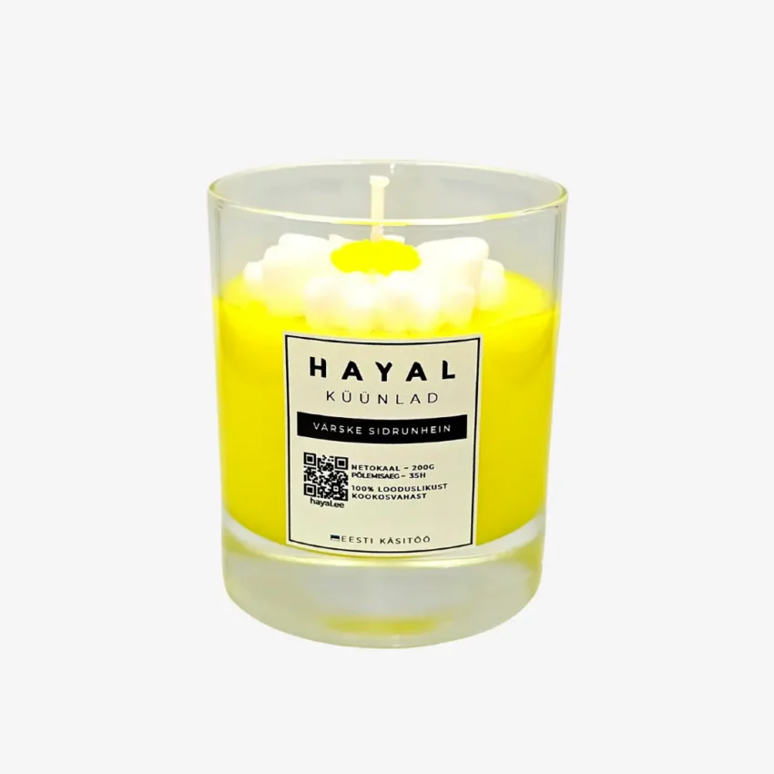 kookosküünal Värske Sidrunhein Looduslik kookosküünal Värsek Sidrunhein. Õrn aroom