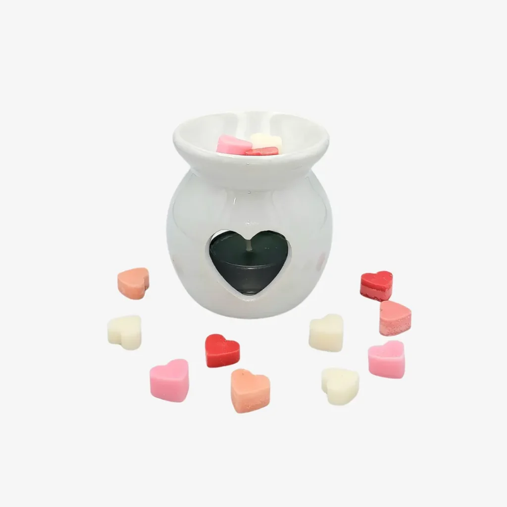 südamega aroomilamp valge aroomiküünlad