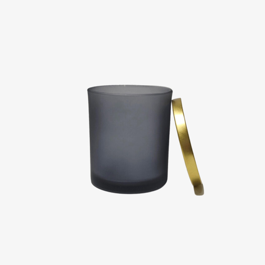 Küünlavaas Frosted black küünla anum